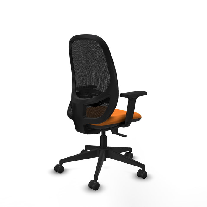 PIQUERAS Y CRESPO Silla de oficina Cilanco Naranja y Negro