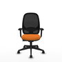 PIQUERAS Y CRESPO Silla de oficina Cilanco Naranja y Negro