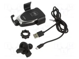 GEMBIRD EnerGenie Cargador de Inducción para Coche Negro