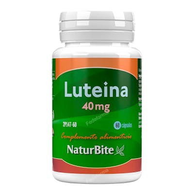 NATURBITE Luteina 40 Mg 60 Cápsulas Complemento Alimenticio para la Visión NATURBITE Luteina 40 Mg 60 Cápsulas Complemento Alimenticio para la Visión