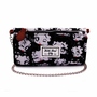 Betty Boop Billetero con Cadena al Hombro Soft Noir, 12 Departamentos para Tarjetas, PVC, Color Negro