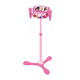 Lexibook Micrófono de Barbie LEX1695286887130 con Soporte Ajustable, 2 Micrófonos, Efectos de Voz y Altavoz Bluetooth
