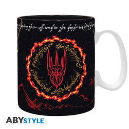 Abystyle Taza Lord of the Rings - Sauron 460 ml, cerámica con ilustración oficial, apta microondas y lavavajillas