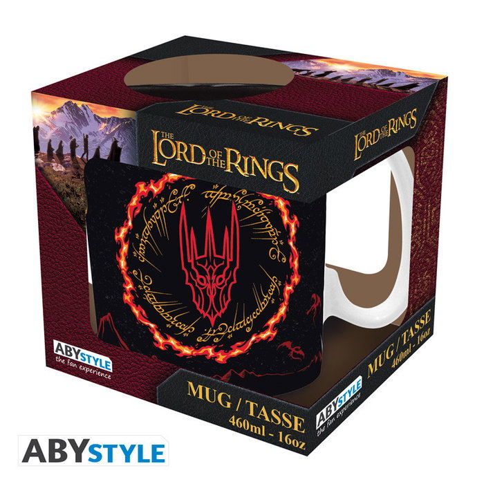 Abystyle Taza El Señor de los Anillos Sauron 460 ml Cerámica Alta Calidad para Fans de Tolkien Ideal Regalo Coleccionista