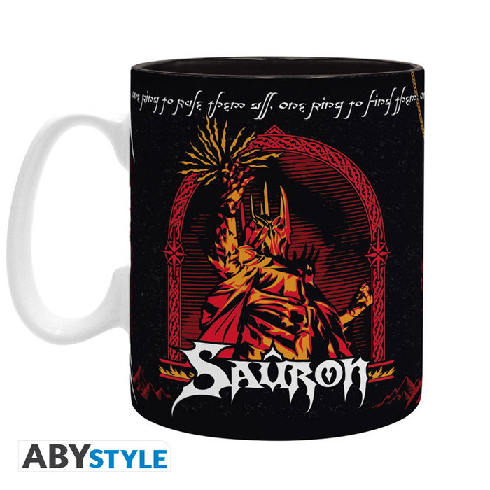 Abystyle Taza El Señor de los Anillos Sauron 460 ml Cerámica Alta Calidad para Fans de Tolkien Ideal Regalo Coleccionista
