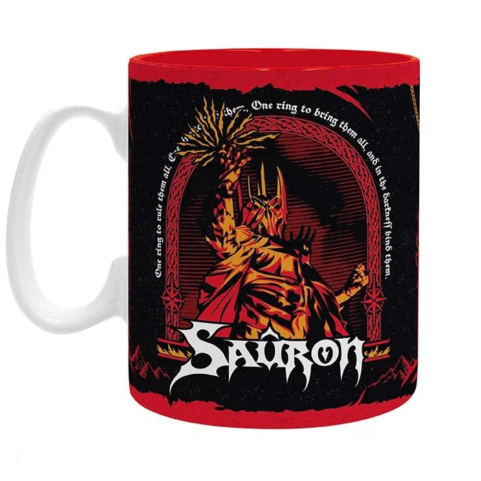 Abystyle Taza El Señor de los Anillos Sauron 460 ml Cerámica Alta Calidad para Fans de Tolkien Ideal Regalo Coleccionista