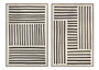 DKD Home Decor Cuadro Lienzo PS 83x4,5x123 Líneas 3D (Pack de 2)