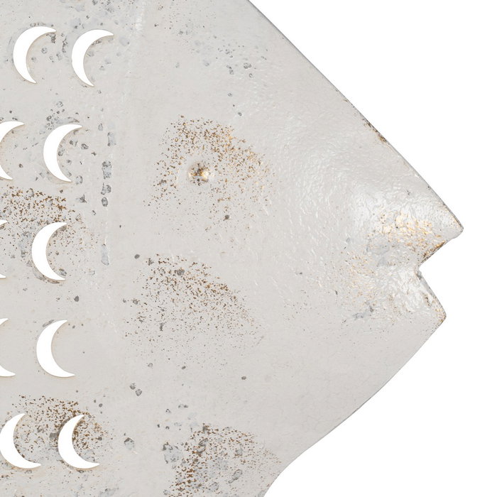 Mural Pared Pez Blanco Rozado Metal 49 X 3,50 X 37 cm Mural Pared Pez Blanco Rozado Metal 49 X 3,50 X 37 cm