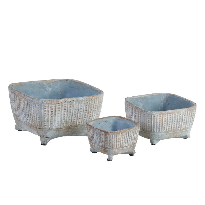 Macetero Cemento Decoración 22,70 X 22,70 X 13,50 cm
