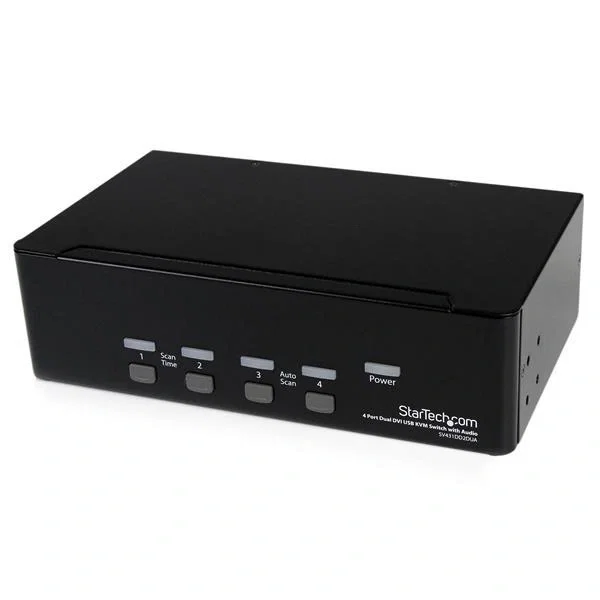 StarTech.com SV431DD2DUA Switch KVM 4 Ordenadores 2 Monitores Dobles DVI USB StarTech.com SV431DD2DUA Switch KVM 4 Ordenadores 2 Monitores Dobles DVI USB