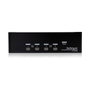 StarTech.com Conmutador KVM Switch Dual Monitor 4 Ordenadores 2 Monitores DVI 4 Puertos USB 2048x1536 3.5mm Audio Negro