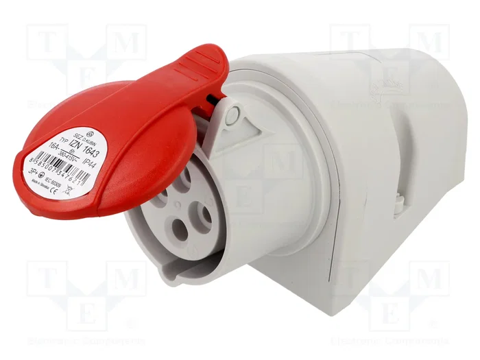 SEZ DK IZN 1643 Tomacorriente Hembra 16A 4P 400V AC SEZ DK IZN 1643 Tomacorriente Hembra 16A 4P 400V AC