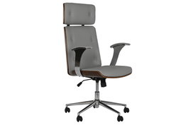 DKD Home Decor Silla de PU y Madera con Ruedas Beige