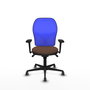 PIQUERAS Y CRESPO Silla de oficina Jorquera Marrón y Azul