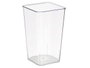 Giftdecor Jarron Aparenza Cuadrado Acrilico 38 cm Transparente, 19 x 19 x 37.2 cm (Set de 12)