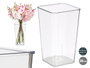Giftdecor Jarron Aparenza Cuadrado Acrilico 38 cm Transparente, 19 x 19 x 37.2 cm (Set de 12)