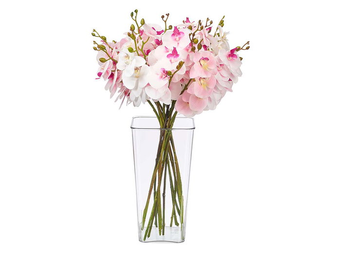 Giftdecor Jarron Aparenza Cuadrado Acrilico 38 cm Transparente, 19 x 19 x 37.2 cm (Set de 12)