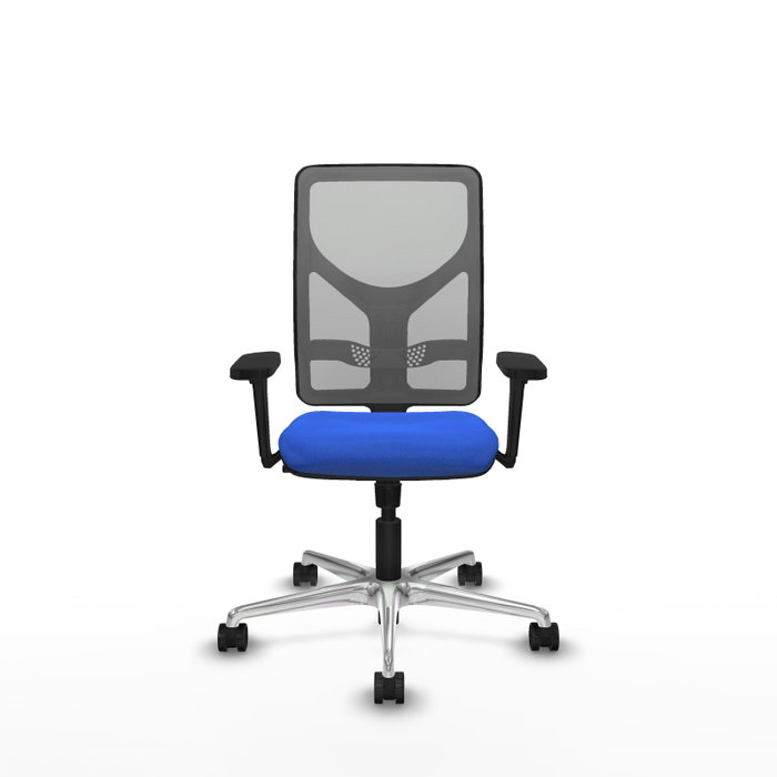 PIQUERAS Y CRESPO Silla de oficina Motilla con mecanismo Sincro, Azul y Gris