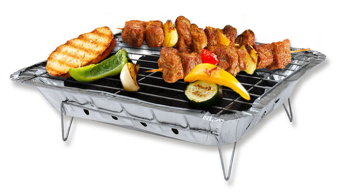 Algon Bbq Barbacoa Instantanea 800grs con Piezas de 24x31x6 cm (12 Unidades)