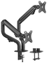 Aisens Soporte de Mesa ECO para 2 Monitores 17-32 Pulgadas, Negro
