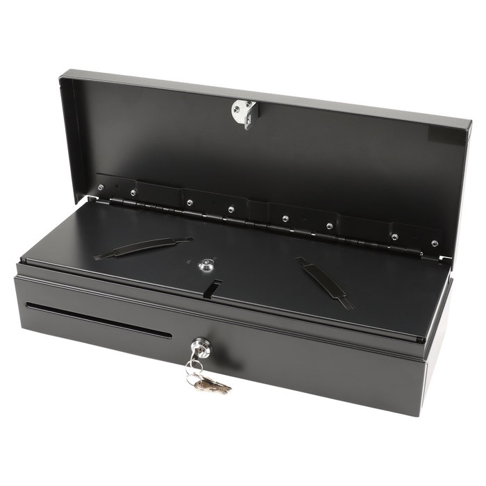 Olympia Cajón de Efectivo Electrónico HS 170 Negro - Acero, 12-24 V, Compatible con Serie CM/K/T, 460 x 170 x 100 mm