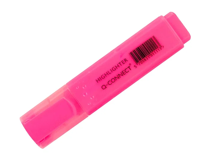 Q-connect Rotulador Fluorescente Rosa Punta Biselada Trazo 1-5 mm Q-connect Rotulador Fluorescente Rosa Punta Biselada Trazo 1-5 mm