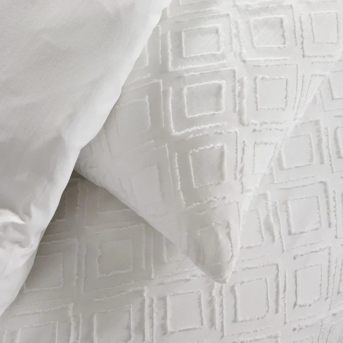 Hoy Essential - Juego de cama 2 Personas 220 x 240 cm con Efecto Capitoné Rombo Blanco