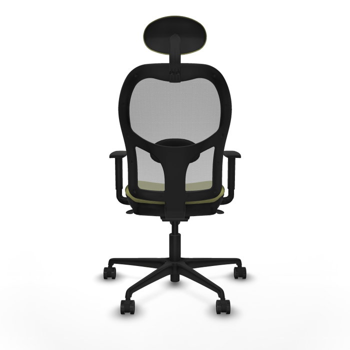 PIQUERAS Y CRESPO Silla de oficina Jorquera con mecanismo Sincro, Verde oliva y Gris