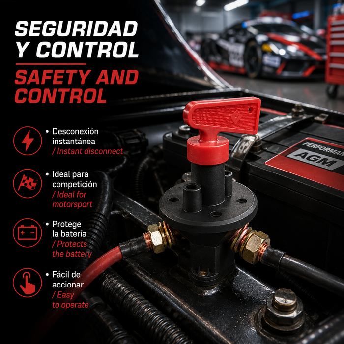 Occ Motorsport Desconectador de Batería 6 Polos con Corte de Corriente FIA Occ Motorsport Desconectador de Batería 6 Polos con Corte de Corriente FIA