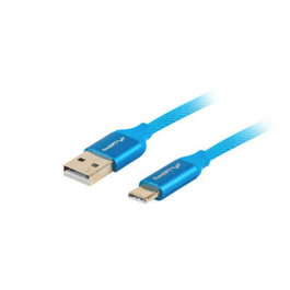 Lanberg Cable USB 2.0 USB-C a USB-A 1m Azul CA-USBO-22CU-0010-BL