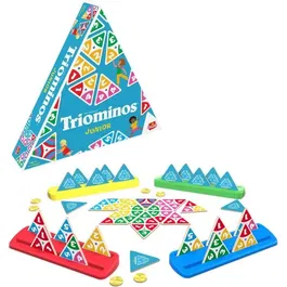 Goliath Triominos Junior Juego Infantil Dominó en Evolución con Piezas Triangulares y 2 Niveles de Dificultad