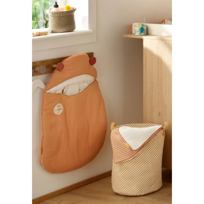 Sautón Nido de Invierno para Bebé 0-4 meses - Muselina de Algodón Color Terracota - Ref. SAU3500760128169