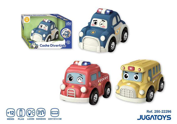 Coche infantil, policía, bombero y autobús con sonidos, 22x11x14cm - modelos surtidos Coche infantil, policía, bombero y autobús con sonidos, 22x11x14cm - modelos surtidos