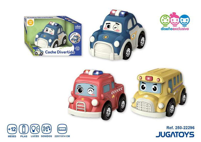 Coche infantil, policía, bombero y autobús con sonidos, 22x11x14cm - modelos surtidos Coche infantil, policía, bombero y autobús con sonidos, 22x11x14cm - modelos surtidos