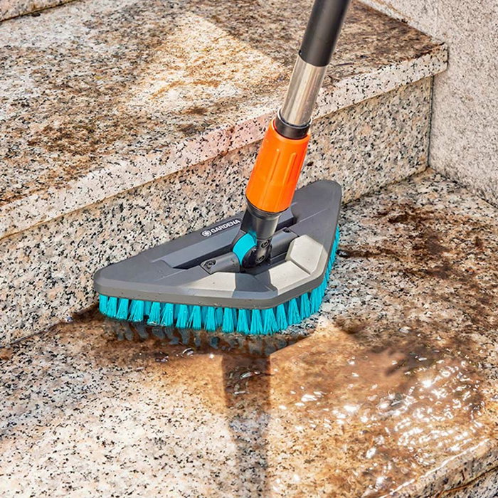 Gardena Cepillo de Cerdas Duras Triangular Flex Cleansystem Gris / Azul Gardena Cepillo de Cerdas Duras Triangular Flex Cleansystem Gris / Azul