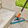 Gardena Cepillo Cerdas Duras Triangular Flex para Limpieza Superficies Duras y Rincones Cleansystem