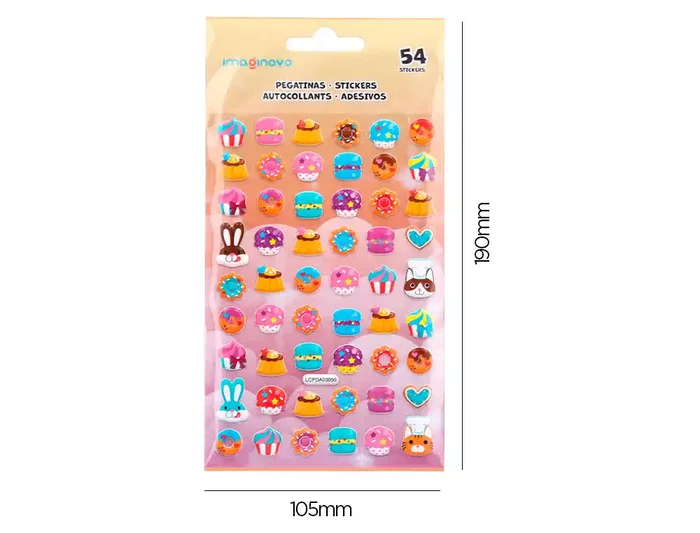 Imaginovo Pegatinas Magic Dreams Dulces con Relieve 190x105 mm Blister Imaginovo Pegatinas Magic Dreams Dulces con Relieve 190x105 mm Blister