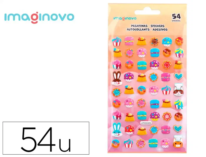 Imaginovo Pegatinas Magic Dreams Dulces con Relieve 190x105 mm Blister Imaginovo Pegatinas Magic Dreams Dulces con Relieve 190x105 mm Blister