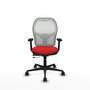 PIQUERAS Y CRESPO Silla de oficina Jorquera Rojo/Blanco con mecanismo Sincro/Traslack