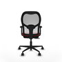 PIQUERAS Y CRESPO Silla de oficina Jorquera Rojo/Blanco con mecanismo Sincro/Traslack