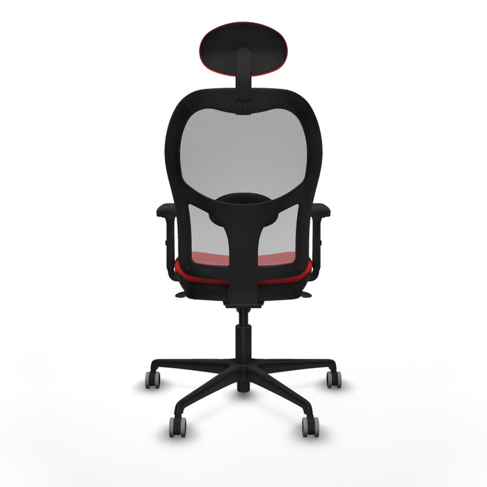 PIQUERAS Y CRESPO Silla de oficina Jorquera Rojo/Gris con mecanismo Sincro