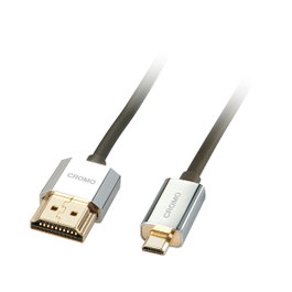 Lindy Cable HDMI a Micro HDMI CROMO® Slim 1 m Negro