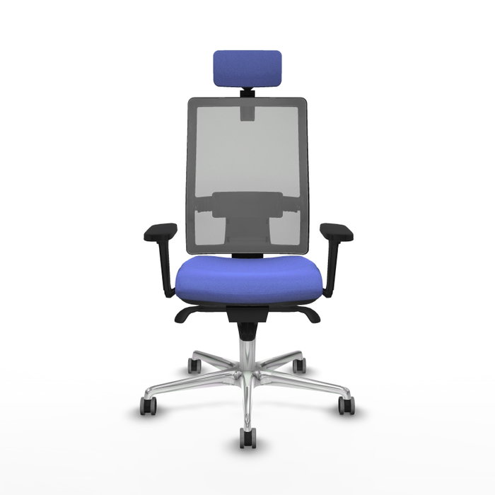 PIQUERAS Y CRESPO Silla de oficina Horna con Mecanismo Sincro Azul claro y Gris PIQUERAS Y CRESPO Silla de oficina Horna con Mecanismo Sincro Azul claro y Gris