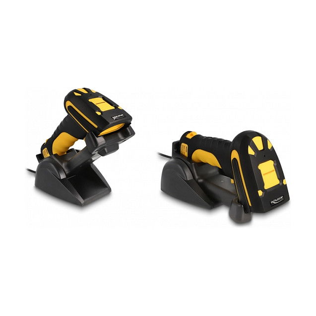 DeLOCK Scanner de códigos de barras 1D y 2D para 433 MHz o Bluetooth con base de carga inductiva Industrie