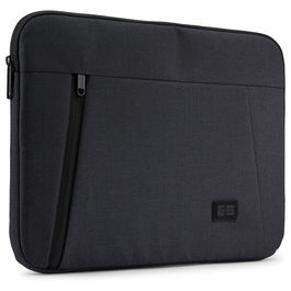 CaseLogic Funda Huxton Sleeve HUXS-213 para Portátil de hasta 13.3''/33.8 cm, Negro, Poliéster, Con Cremallera y Bolsillo Frontal