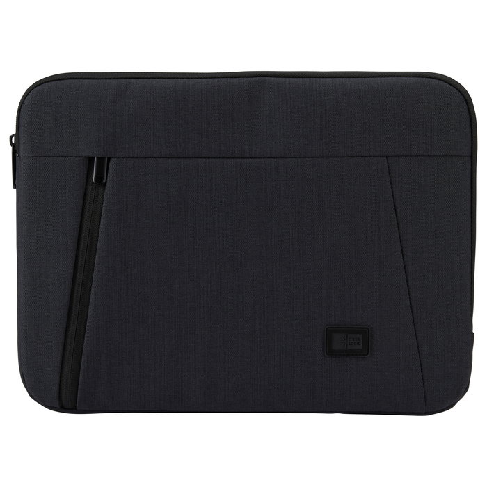 CaseLogic Funda Huxton Sleeve HUXS-213 para Portátil de hasta 13.3''/33.8 cm, Negro, Poliéster, Con Cremallera y Bolsillo Frontal