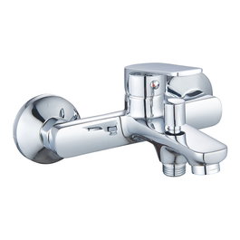 Verhal Grifo Monomando de Bañera Serie Navia Cromado con Mango de Ducha de 1 Función y Soporte Articulado