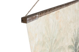 DKD Home Decor Lienzo Papel Abeto Palmeras Surtido de 2 Unidades