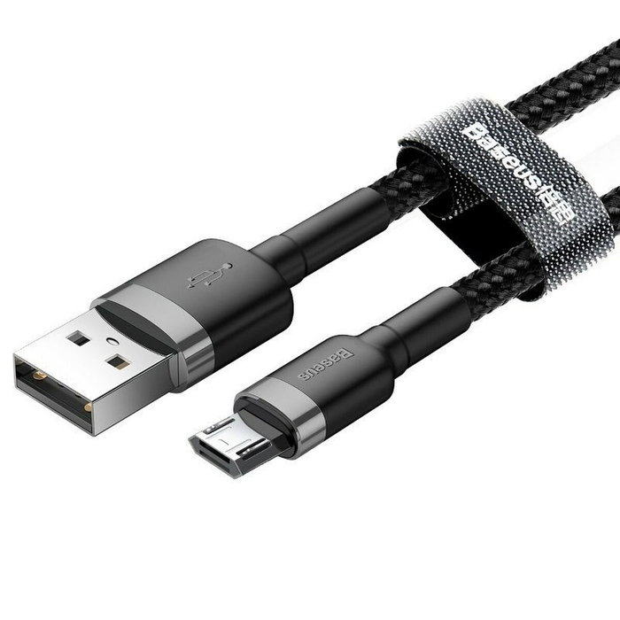 Baseus Cafule USB a microUSB 2.4A 1m gris y negro