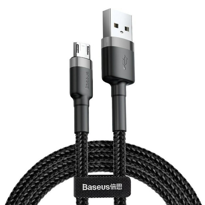 Baseus Cafule USB a microUSB 2.4A 1m gris y negro
